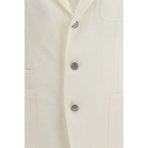 White Linen Blazer