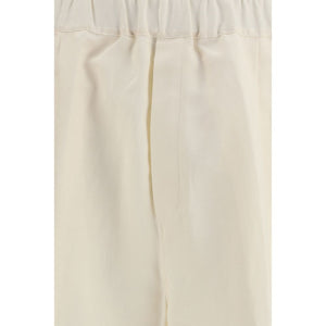 Beige Viscose Casual Pants