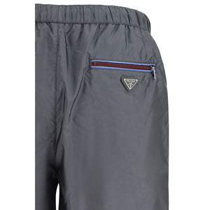 Gray Recycled Polyamide Short And Mini Shorts