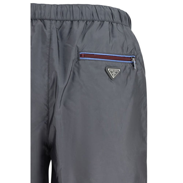Gray Recycled Polyamide Short And Mini Shorts