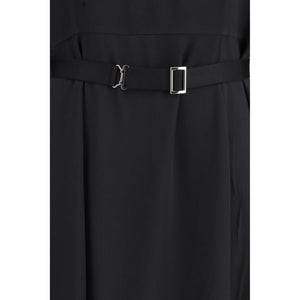 Black Acetate Casual Dress