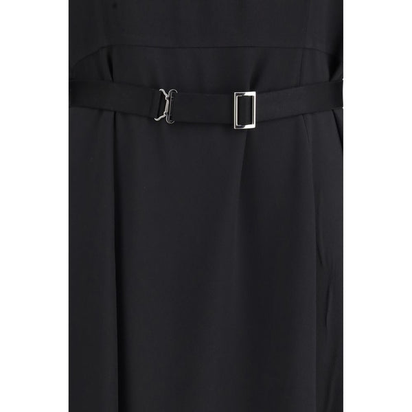 Black Acetate Casual Dress