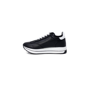 Black Leather Low Top Sneakers