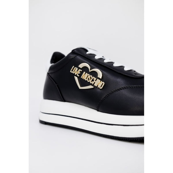 Black Leather Low Top Sneakers