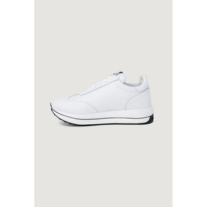 White Leather Low Top Sneakers