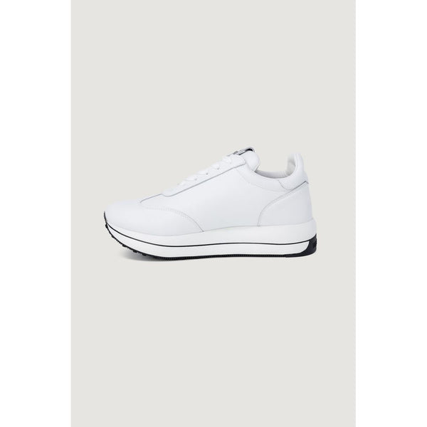 White Leather Low Top Sneakers