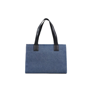Blue Cotton Handbag