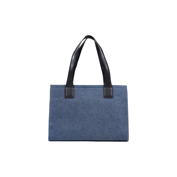 Blue Cotton Handbag