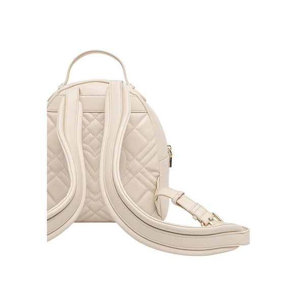 Beige Polyethylene Backpack