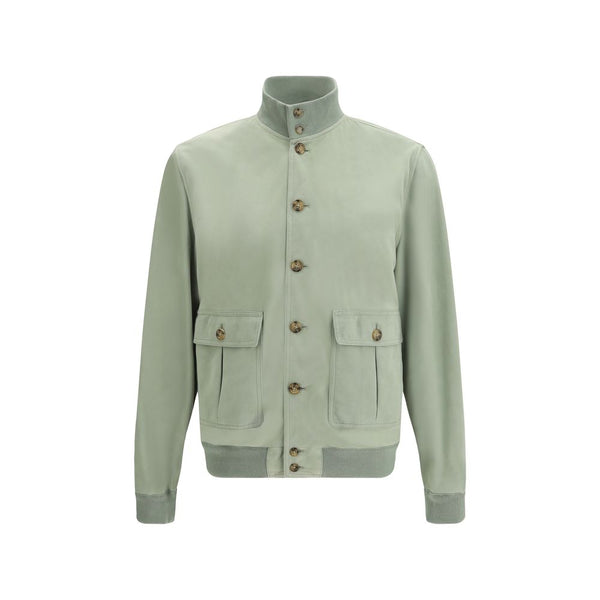 Bicolor Calf Leather Bos Taurus Shell Jacket