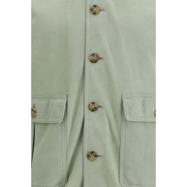 Bicolor Calf Leather Bos Taurus Shell Jacket