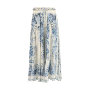 Multicolor Cotton Long Skirt