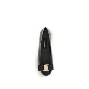 Black Calf Leather Bos Taurus Ballet Flats