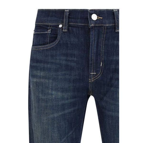 Black Cotton Flared Jeans