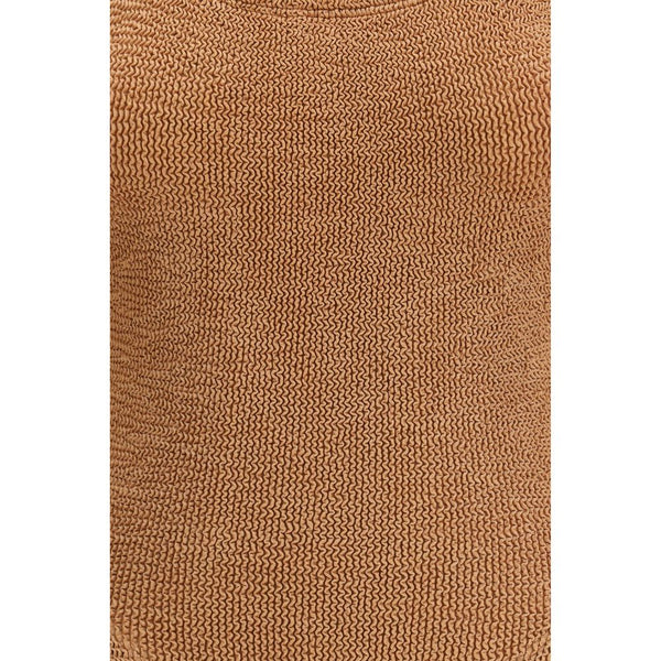 Brown Polyamide One-Piece Swimsuit