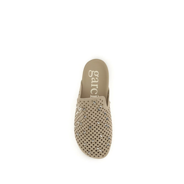 Beige Calf Leather Bos Taurus Mules