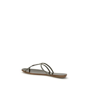 Brown Calf Leather Bos Taurus Sandals