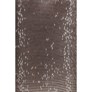 Brown Silk Sleeveles T-Shirt