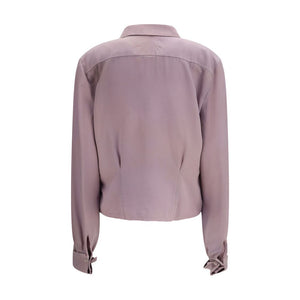 Purple Silk Dress Shirt