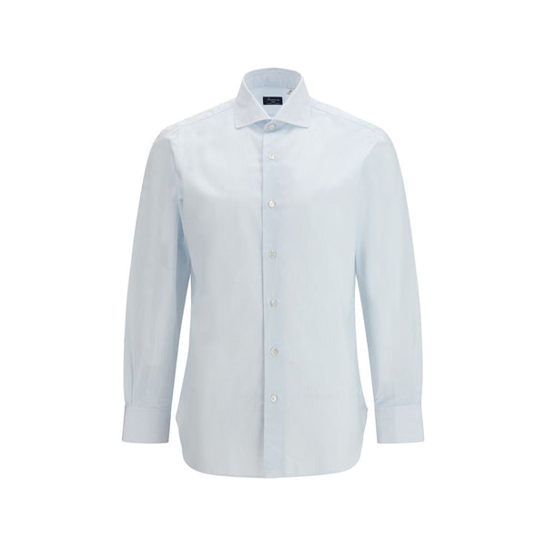 Blue Cotton Pattern Shirt