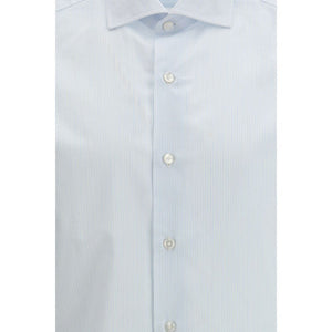 Blue Cotton Pattern Shirt