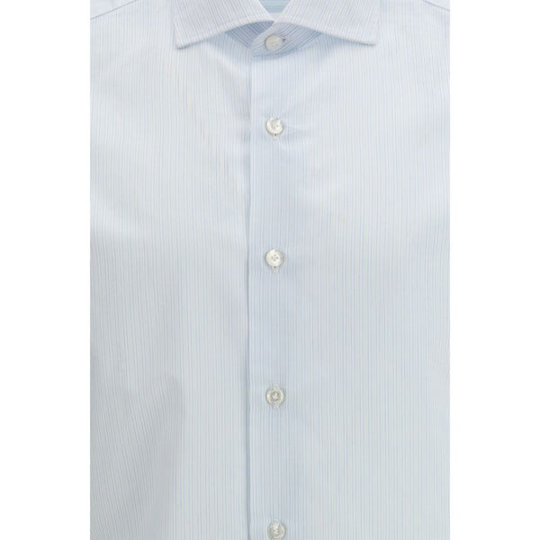 Blue Cotton Pattern Shirt