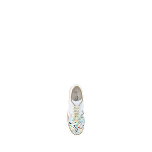 White Calf Leather Bos Taurus Low Top Sneakers