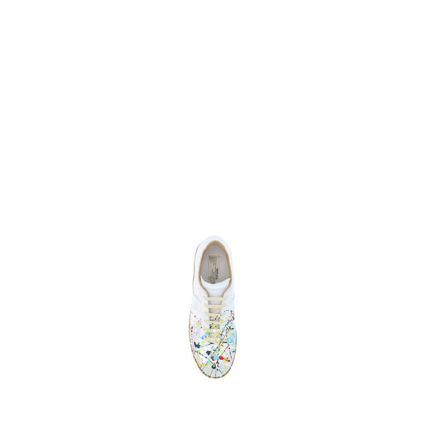 White Calf Leather Bos Taurus Low Top Sneakers