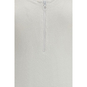 White Polyamide One-Piece Swimsuit