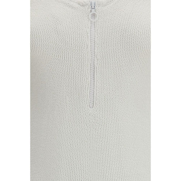 White Polyamide One-Piece Swimsuit