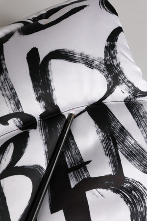 White Logo Print Whole Head Wrap Capello Hat