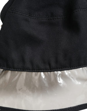 Black Cotton Plastic Fisherman Bucket Capello Hat