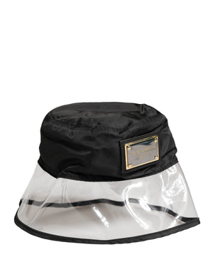 Men Black Plastic Fisherman Bucket Capello Hat