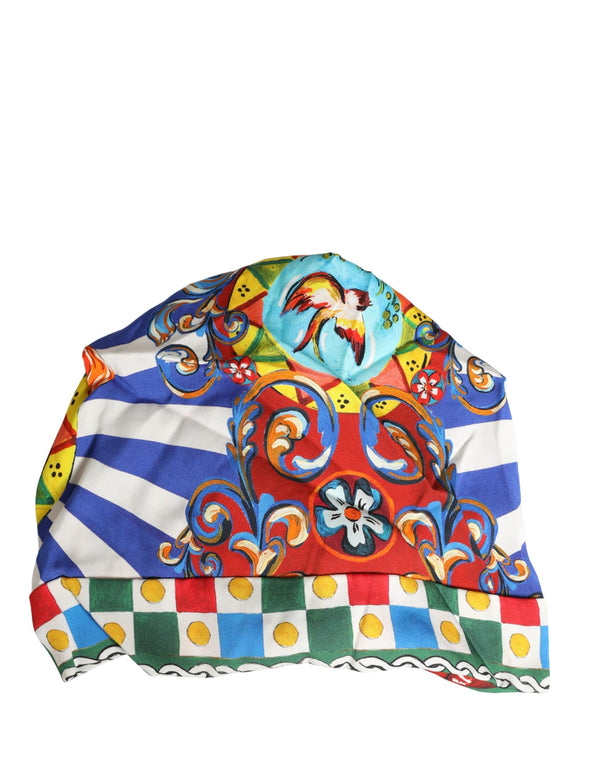 Multicolor Carretto Motif Turban Headwear Hat