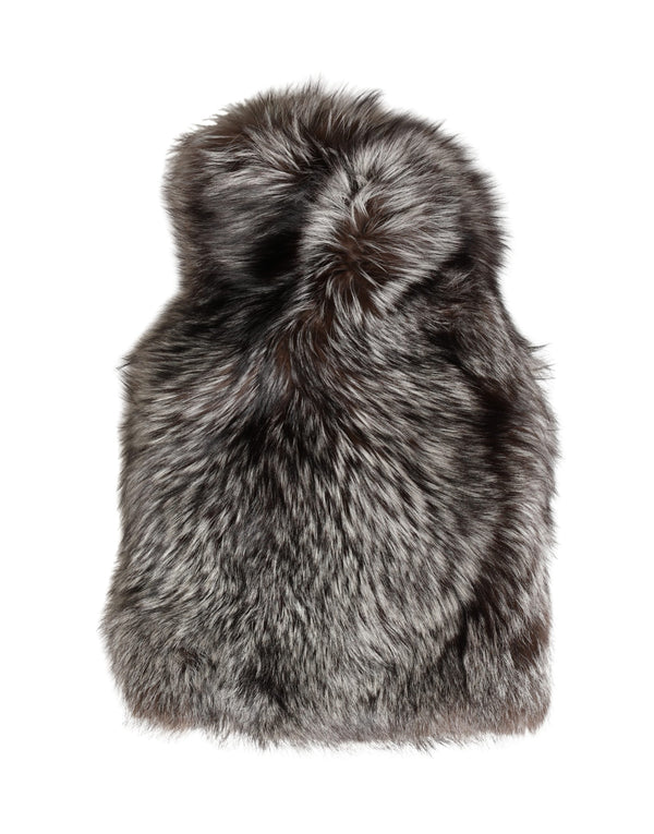 Brown Faux Fur Whole Head Wrap Capello Hat