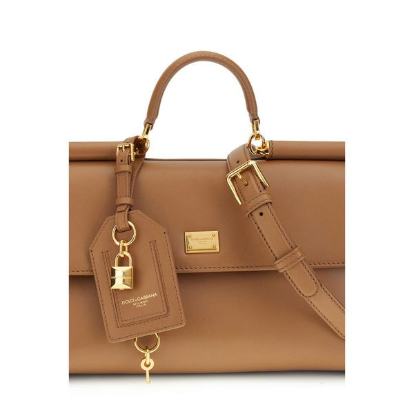 Beige Calf Leather Bos Taurus Shoulder Bag