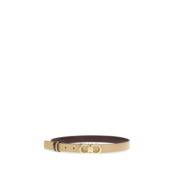Beige Calf Leather Bos Taurus Regular Belt