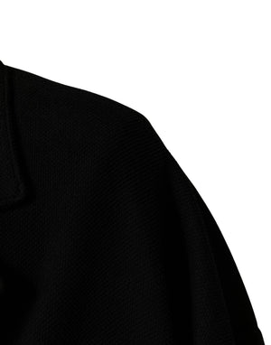 Black Double Breasted 2 Buttons Suit Jacket
