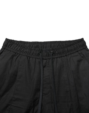 Black Cotton Skinny Men Jogger Trouser Pants