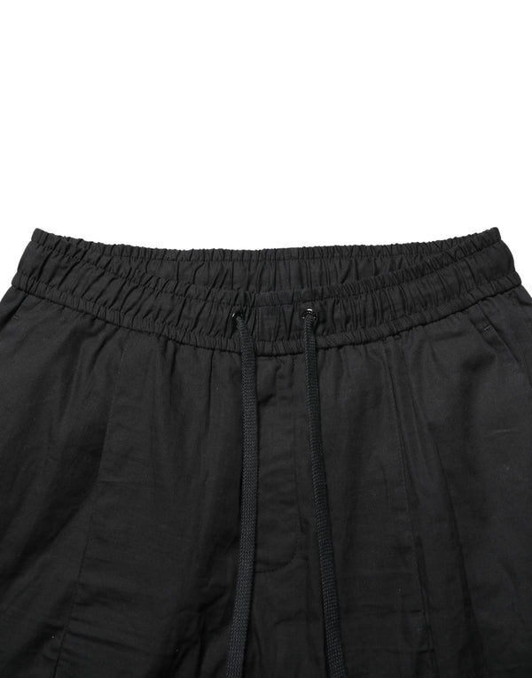 Black Cotton Skinny Men Jogger Trouser Pants