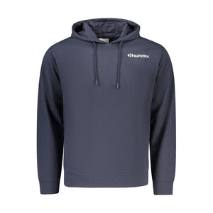 Blue Cotton Men Sweatshirt