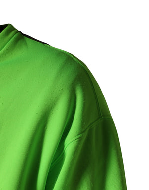 Green Patchwork Heart Men Sweatshirt Sweater
