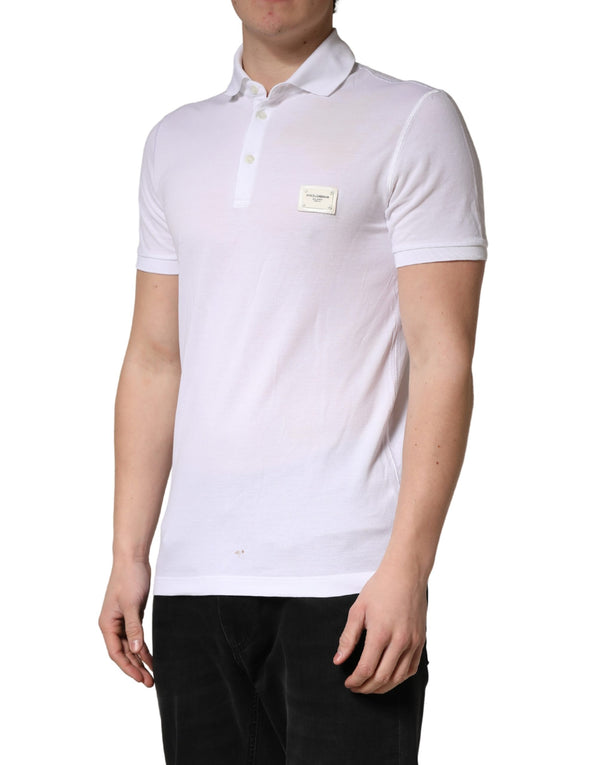 White Collared Short Sleeves Men Polo T-shirt