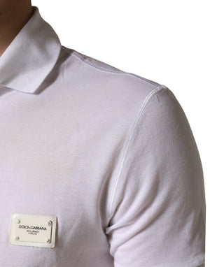 White Collared Short Sleeves Men Polo T-shirt