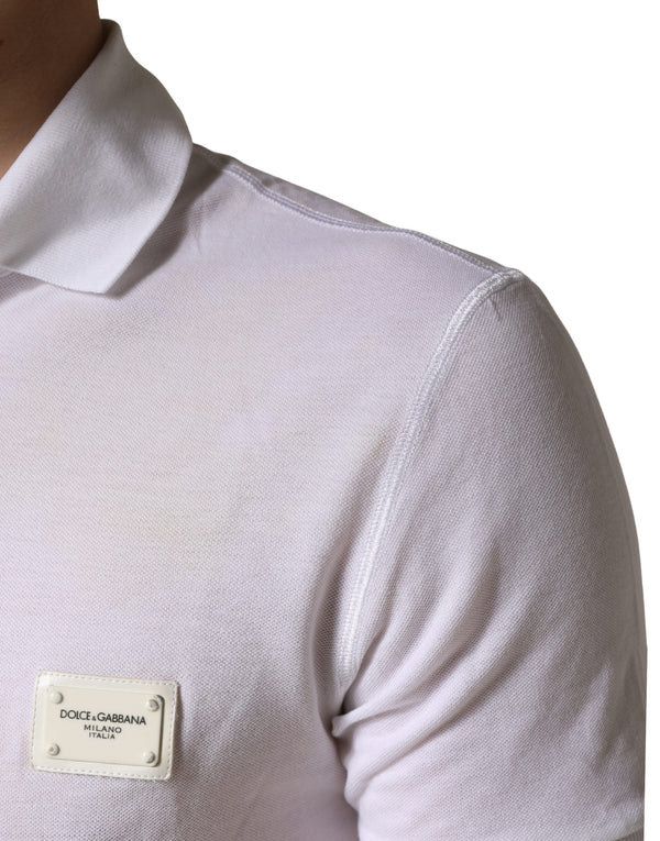 White Collared Short Sleeves Men Polo T-shirt
