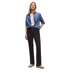 Black Polyamide Bootcut Jeans