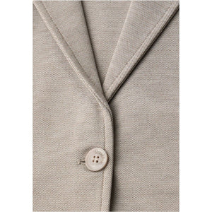 Beige Polyacrylic Blazer