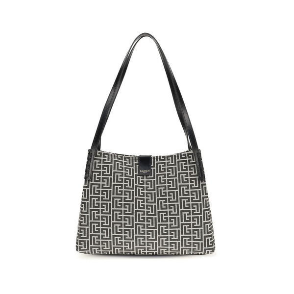 Black Cotton Shoulder Bag