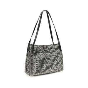Black Cotton Shoulder Bag