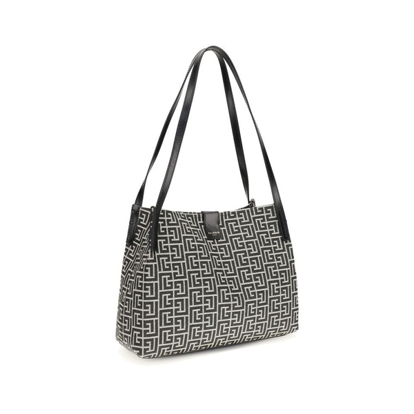 Black Cotton Shoulder Bag